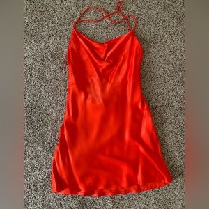 NWT ZARA RED MINI SLIP DRESS